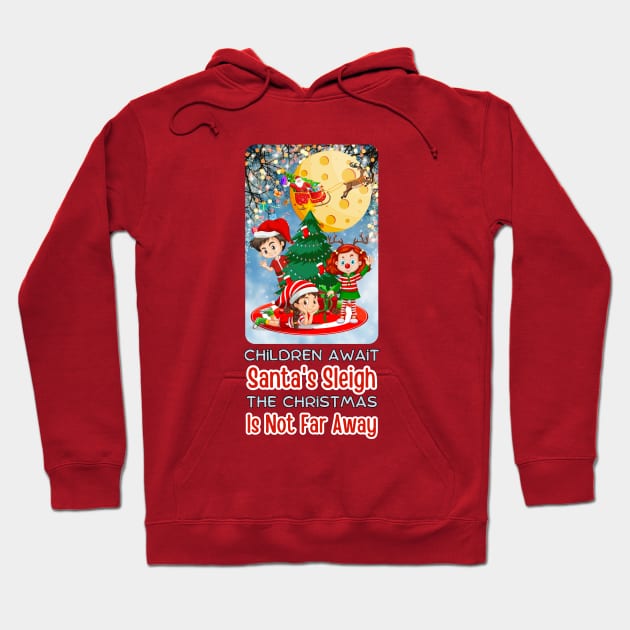 Kids in Christmas Anticipation Hoodie by DaShirtXpert